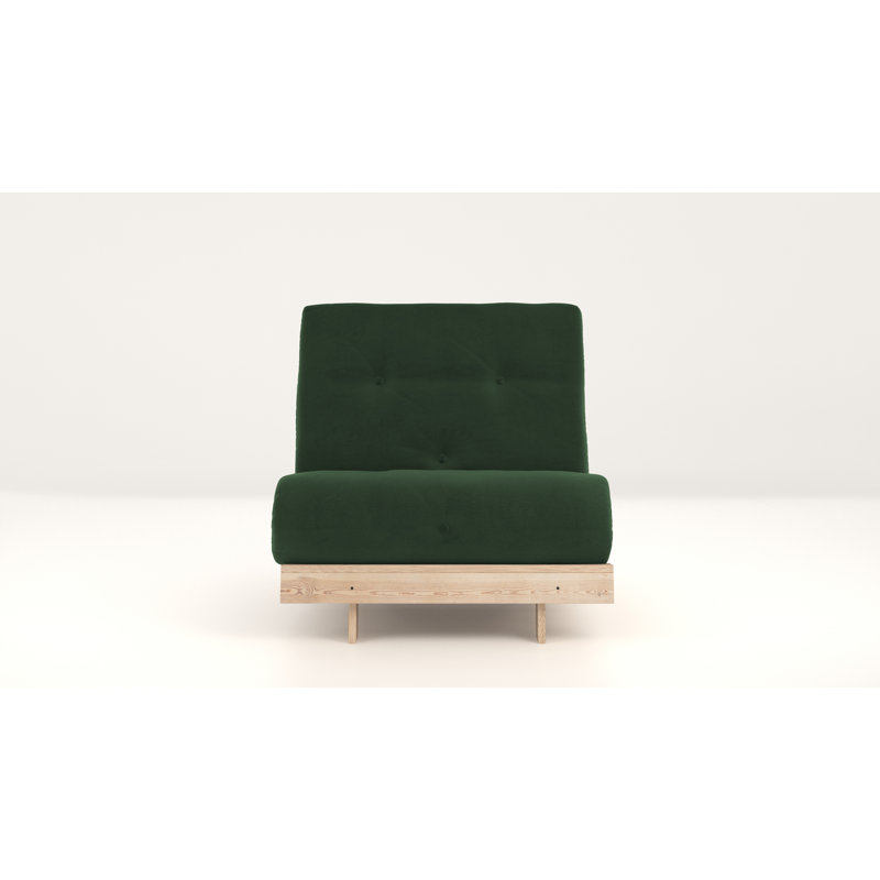 Chenango 75cm Upholstered Futon Chair, Forest Green