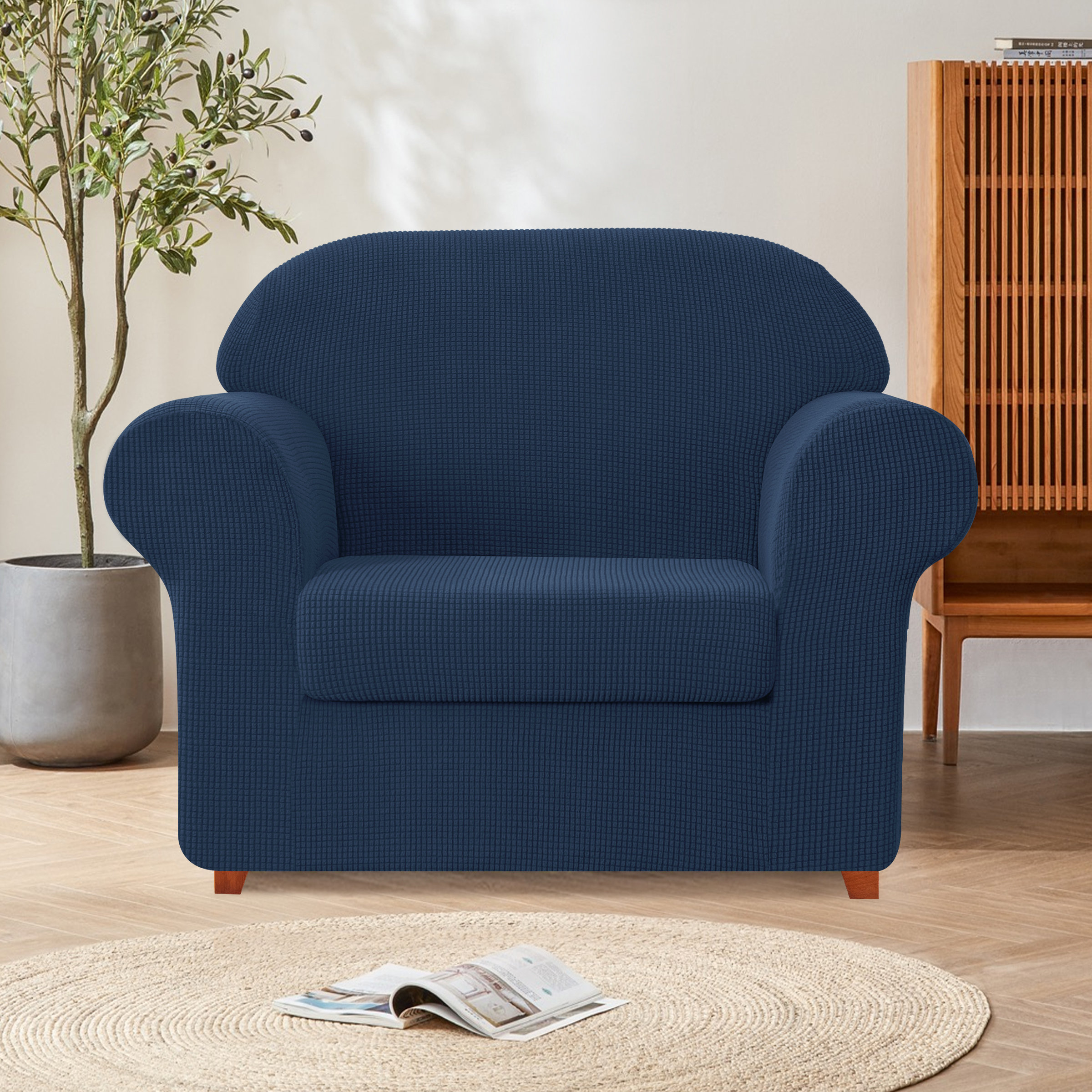 Acheter Housses de coussin de siège individuelles extensibles, housses de  canapé avec bandes élastiques pour le salon