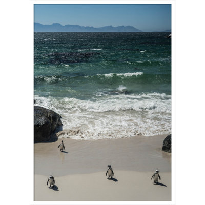 Coming In to the Beach by Shot by Clint Wood Framed Wall Art Print