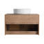 Meuble-lavabo mural moderne de 30 po avec armoire en contreplaqué, portes en rotin et lavabo en céramique (3 options d'évier, portes à fermeture douce, conception flottante)-1782202943-1782202938