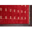 Tapis rouge / gris / beige en laine noué à la main Redus-1667366244
