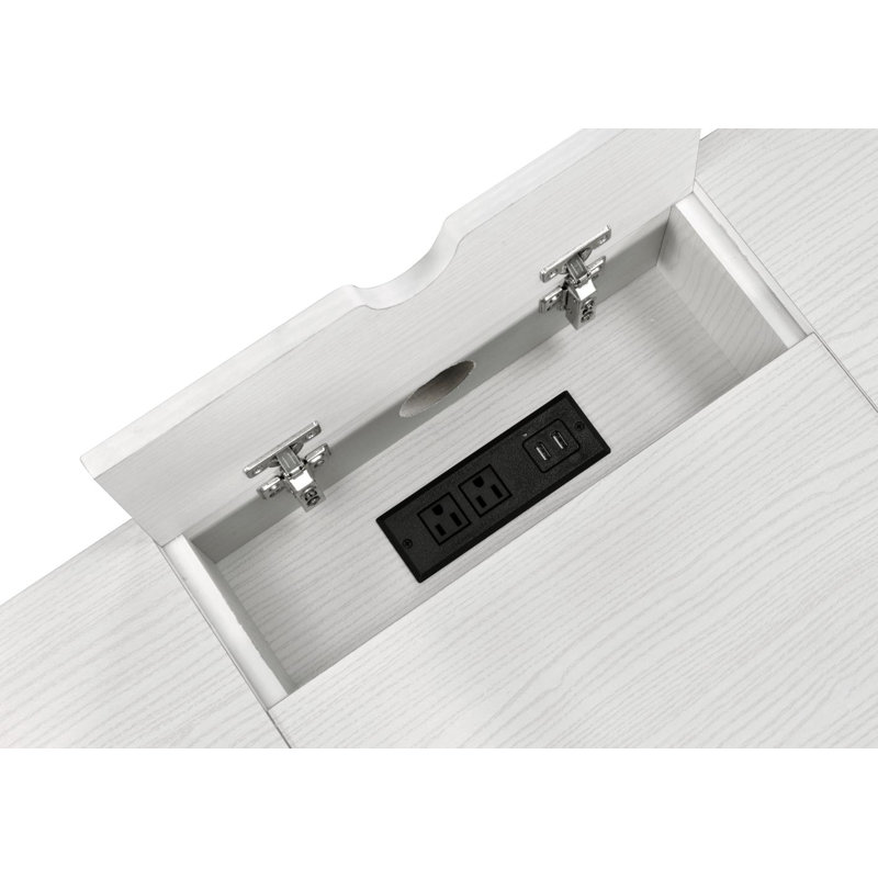 Writing Desk with Built-In USB Port, Natural