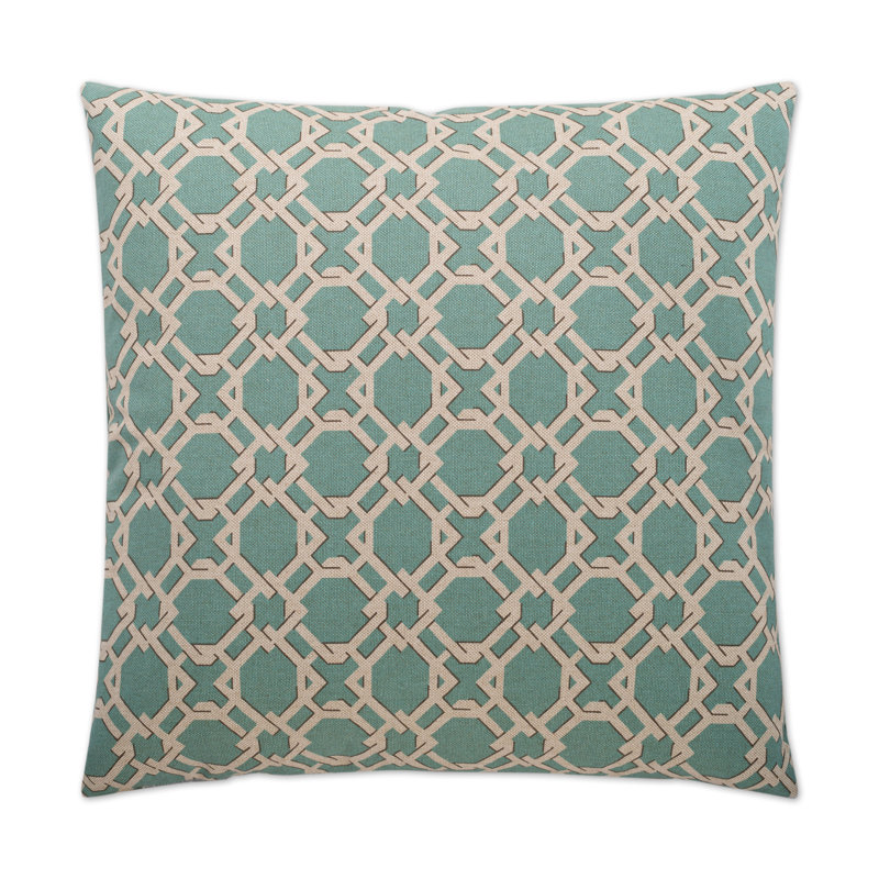 Keenland Geometric Reversible Throw Pillow, Green, Square 20"