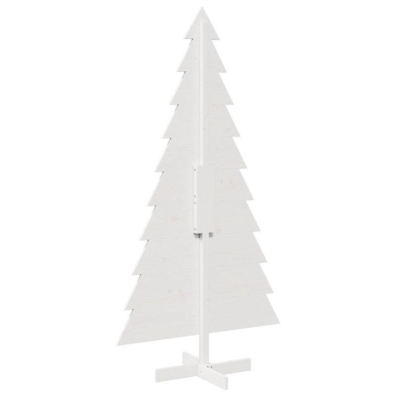 Wood Holiday Shaped Ornament, 180cm H x 92cm W x 50cm D, White