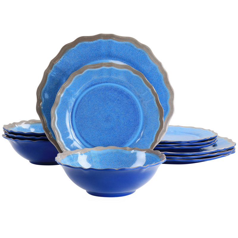 Lasette Melamine Dinnerware Set 12 Piece - Service for 4