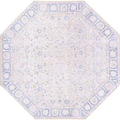 Tapis traditionnel bleu clair Mcclamma