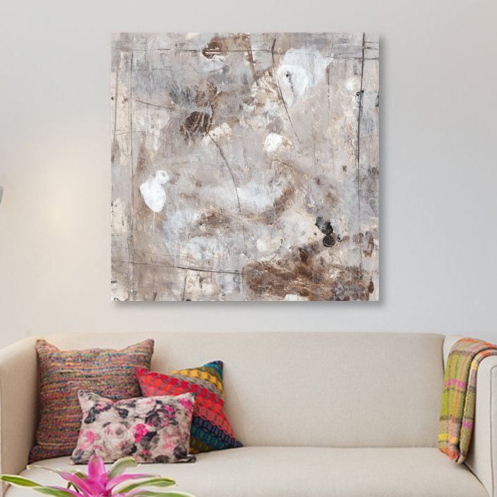 « neutral jostle ii », reproduction d’art sur toile tendue, H 37 po x l 37 po x P 1,5 po, Toile tendue, Pas de tapis