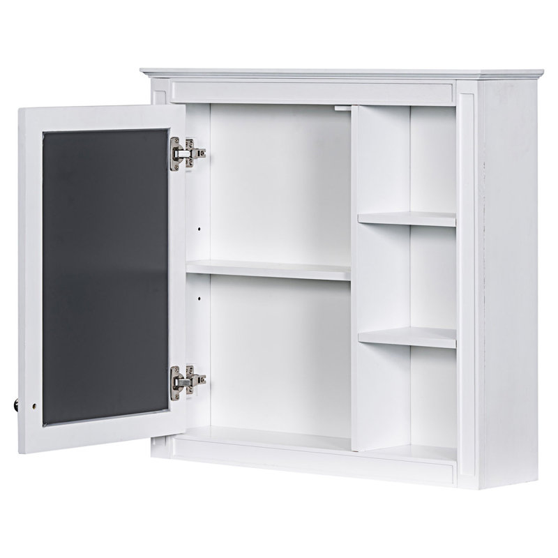 Medicine Cabinet, Wall Mounted Bathroom Storage Cabinet, Modern Bathroom Wall Cabinet With Mirror, Entryway Cabinet, White
