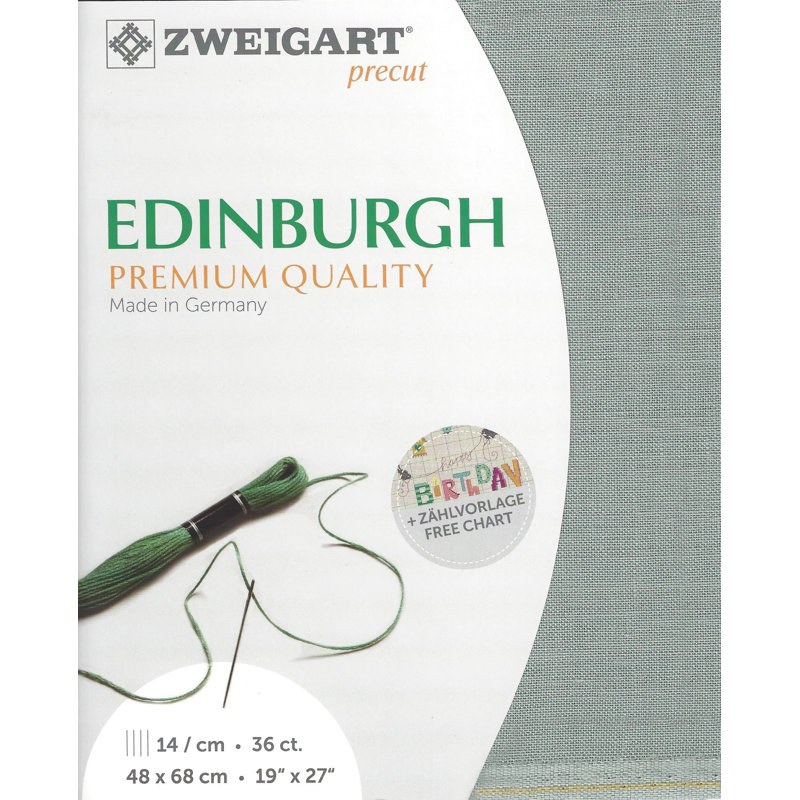 36-Count Smoke Blue Precut Edinburgh Cross Stitch Fabric by Zweigart 3217/7094