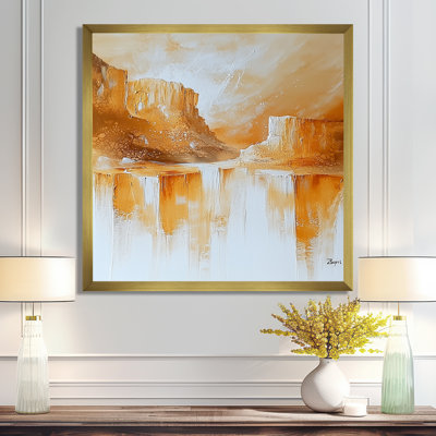 «Minimal Watercolor Canyon Majesty - Canyon & Desert», reproduction sur toile