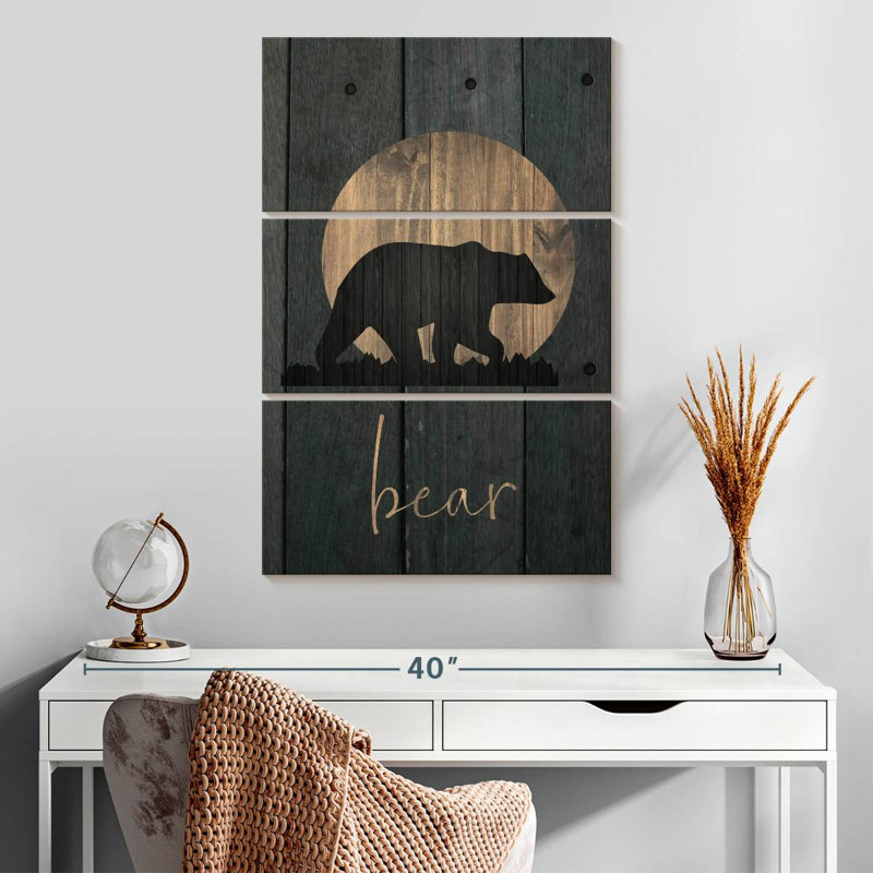 Brampt Wilderness Wood Bear, 32" H x 20" W