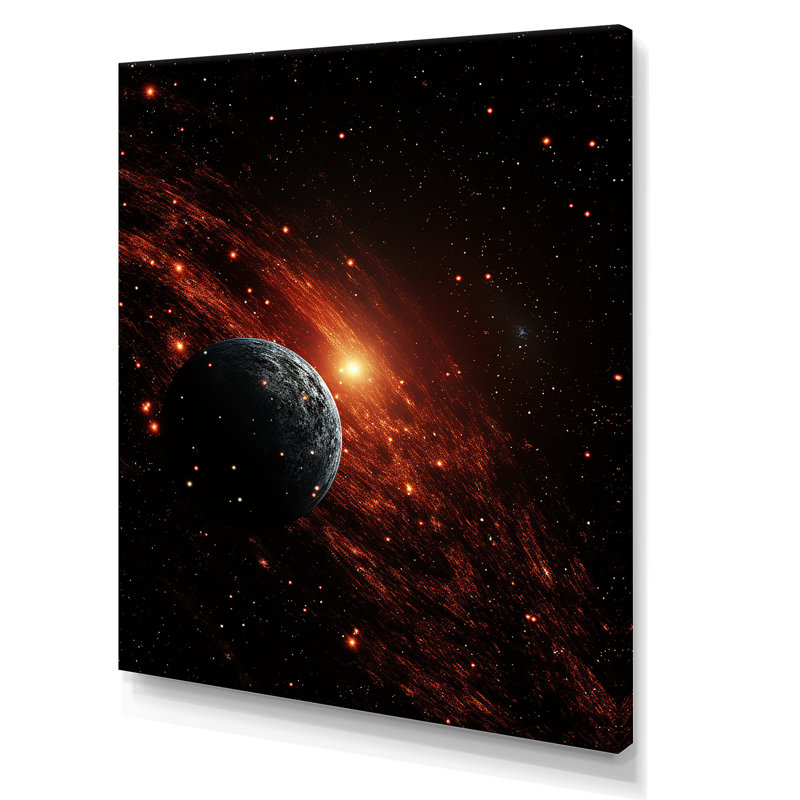 Art mural mural «Black Comets In Galaxy I», Toile tendue, H 40 po x l 30 po x P 1,5 po
