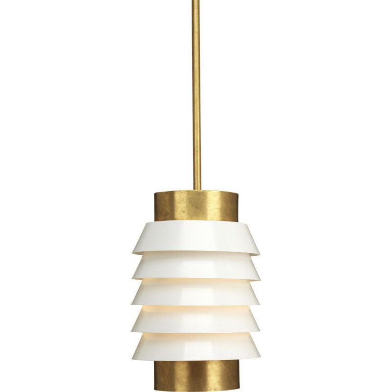 Luminaire suspendu cylindrique 1 lumière Onshore, Laiton brossé