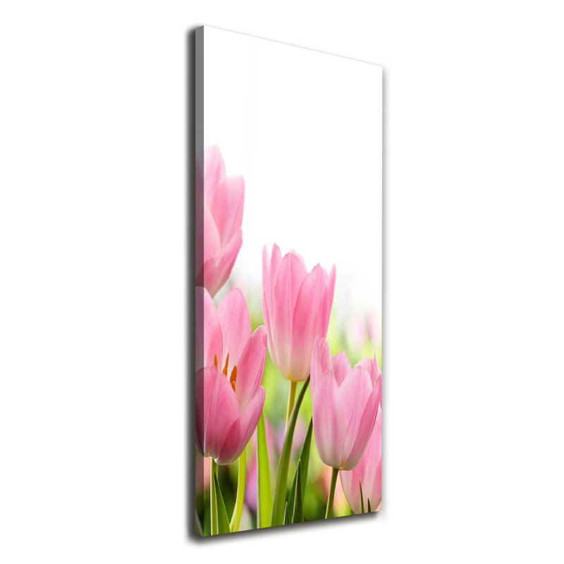 Pink Tulips - Wrapped Canvas Print