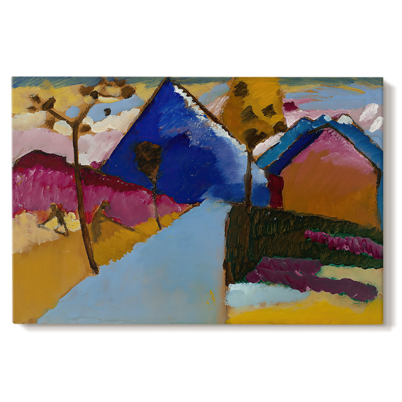 Paysage de montagne, Murnau-Wassily Kandinsky-Toile tendue avec châssis-c. 1908-1910, 40x60