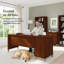 Bureau 72W avec tiroirs en cerisier Hansen-1001774184