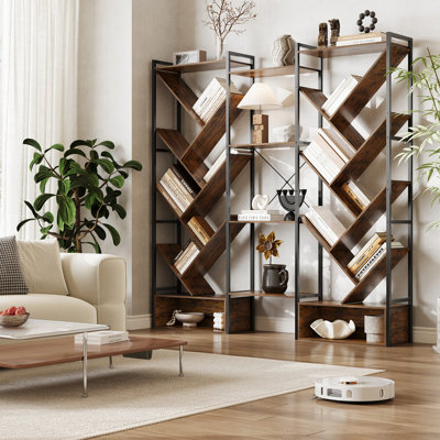 Étagère de rangement 70 po 70 po Brown