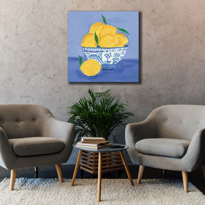  «Lemon Still Life» par Farida Zaman, art mural sur toile, 37 po x 37 po
