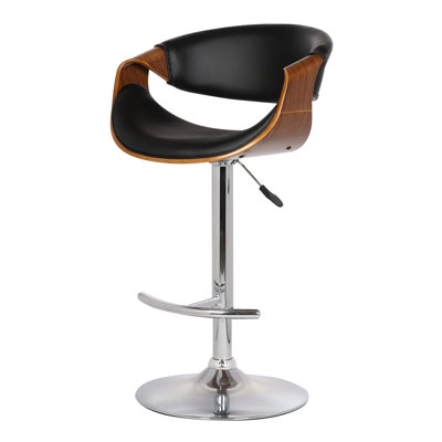 Mod Adjustable Faux Leather Swivel Bar Stool