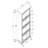 4 Tier Glass Display Cabinet Storage, Curio Cabinet With Flip Up Glass Doors, Collectors Showcase Toy Figure Organizers Rack, Bookcase-1360656020