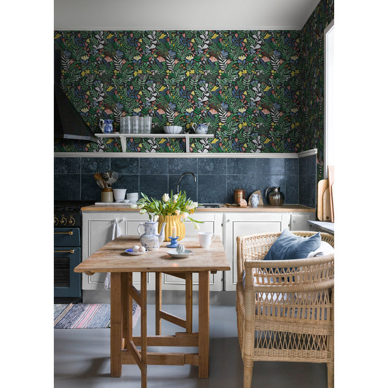 Brittsommar Wallpaper Roll, Beige/Green