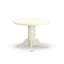 L'ensemble de table de salle à manger 3 pièces comprend une table de salle à manger ronde avec piédestal et 2 chaises de salle à manger Parsons en lin brun, blanc lin-32922159-32922158-84760771