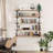 60 inch Industrial Floating Shelves for Wall, Wooden Book Shelves, Wall Mounted Pipe Shelf, 5-Tier, 5pcs Solid Wood Boards Included