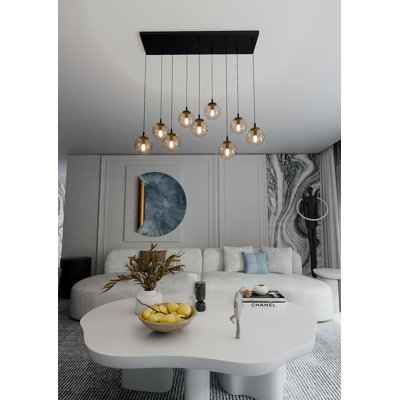 Cadesha 9 - Light Black Cluster Pendant