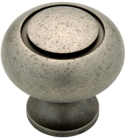 (Paquet de 5) Bouton rainuré de 1 3/16 po, Étain poli