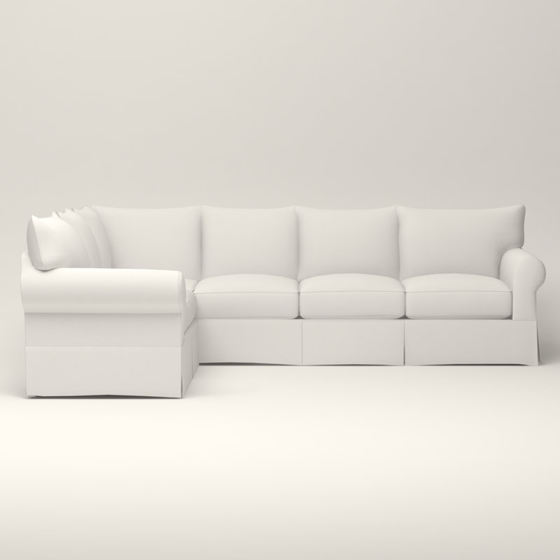 Amari 2 - Piece Slipcovered Sectional, Left Hand Facing, Canvas Canvas Sunbrella® Canvas
