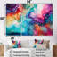 Ensemble d'art mural arc-en-ciel bleu sarcelle et mauve-107750365-107750364