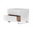 Pangea Home Tyler High Gloss White 2-Drawer Modern Nightstand – Contemporary Bedside Table with Chrome Legs-19038232