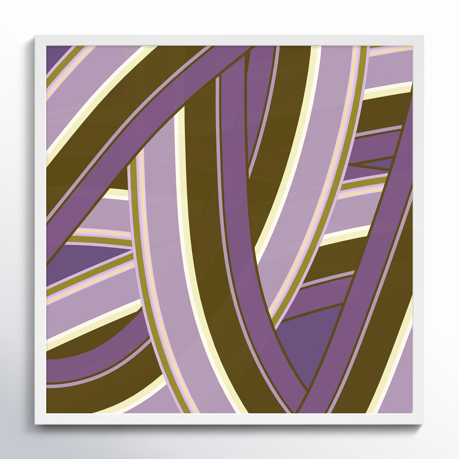Zackary "Lavender Twist" Print by Jacques Pilon, Maple Wood, 30" H x 30" W x 1.25" D