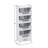 4-Tier Rolling Storage Cart with Wheels, Large Capacity Kitchen Cart