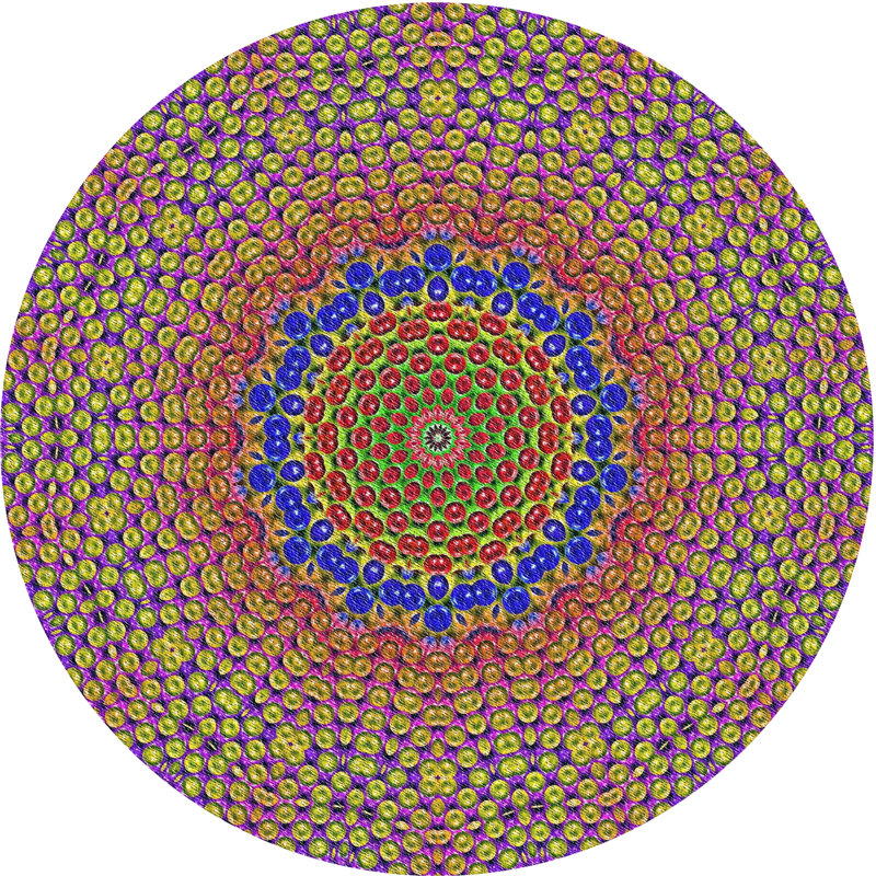 Tapis jaune, Rond 6 pi