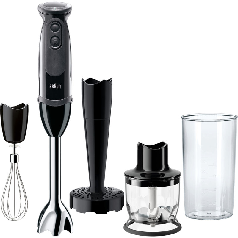 Braun Handheld Electric Immersion Blender with Whisk, Chopper, Masher & Blending Shaft