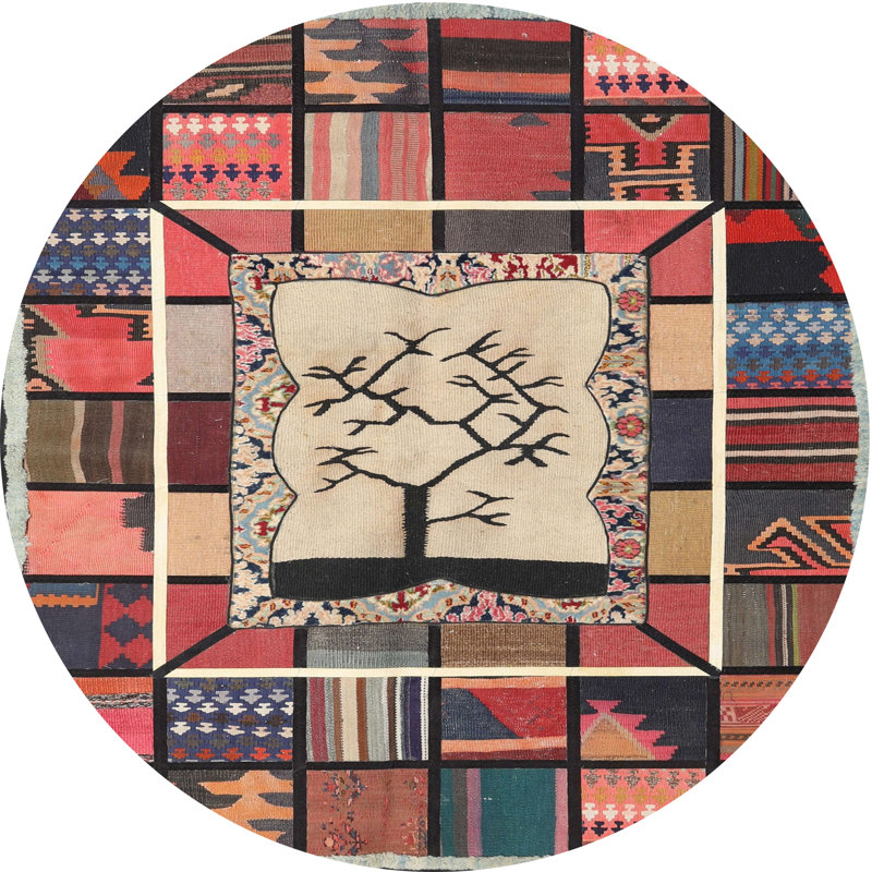 Patchwork Indoor Rug, Round 8'