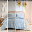Édredon bleu avec 2 taies décoratives pour lit double / grand lit, rembourrage pour lit double / grand Colorfast-120954583-120954584