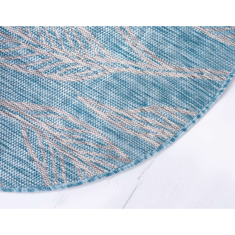 Tapis d'extérieur couleur mer Kona, Rond 4 pi