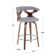 Betuel Swivel Upholstered Counter Stool with Solid Wood Frame