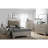 Champagne Colored Crocodile Skin Upholstered Led Bed With Slats And Support Legs Pattern Headboard Cushion Leg