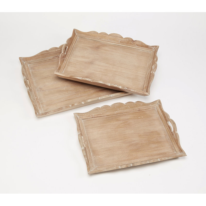 Ensemble de plateaux de service 3 pièces Kadence, Poussière de rodéo