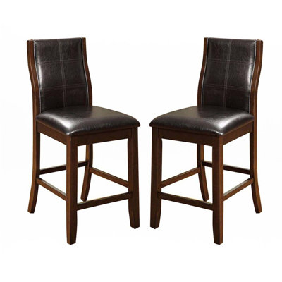 Ensemble de chaises de salle à manger à hauteur de comptoir 2 pièces Transitional