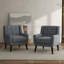 Jaqueze Upholstered Grey Polyester Tufted Square Arm Accent chair-1210499300