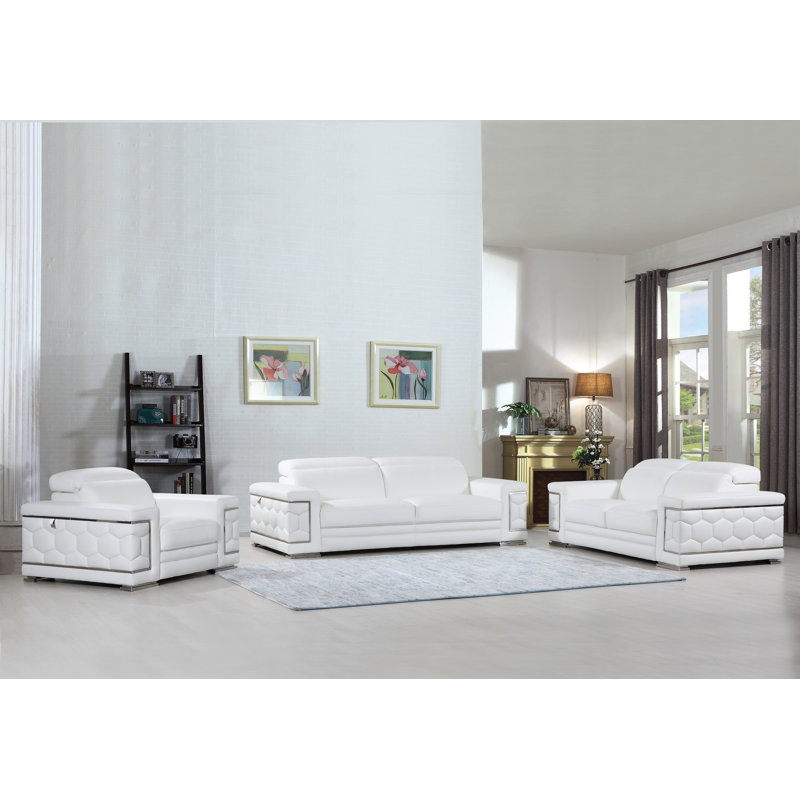 Ensemble de salon 3 pièces Hawkesbury, Blanc