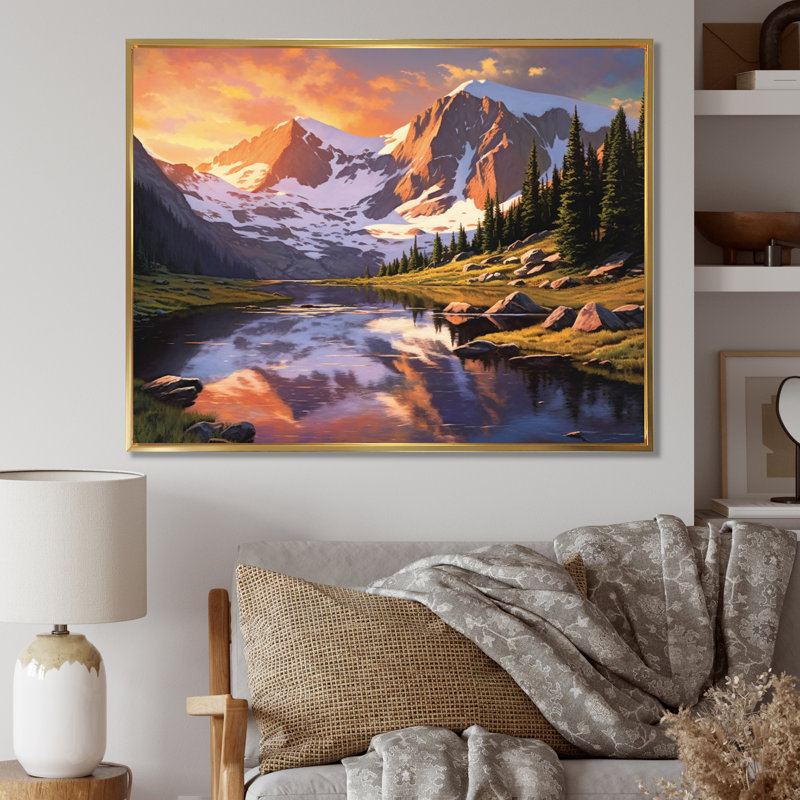 Colorado Mountain Senerity II, H 30 po x l 40 po x P 1,5 po, Cadre flottant doré