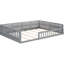Full Size Wood Platform Bed With Guardrail And Soft Relax Cushion Pillow, Grey Solid Wood+