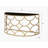 Eckel Contemporary Console Table with Half-Moon Style in Gold and Black