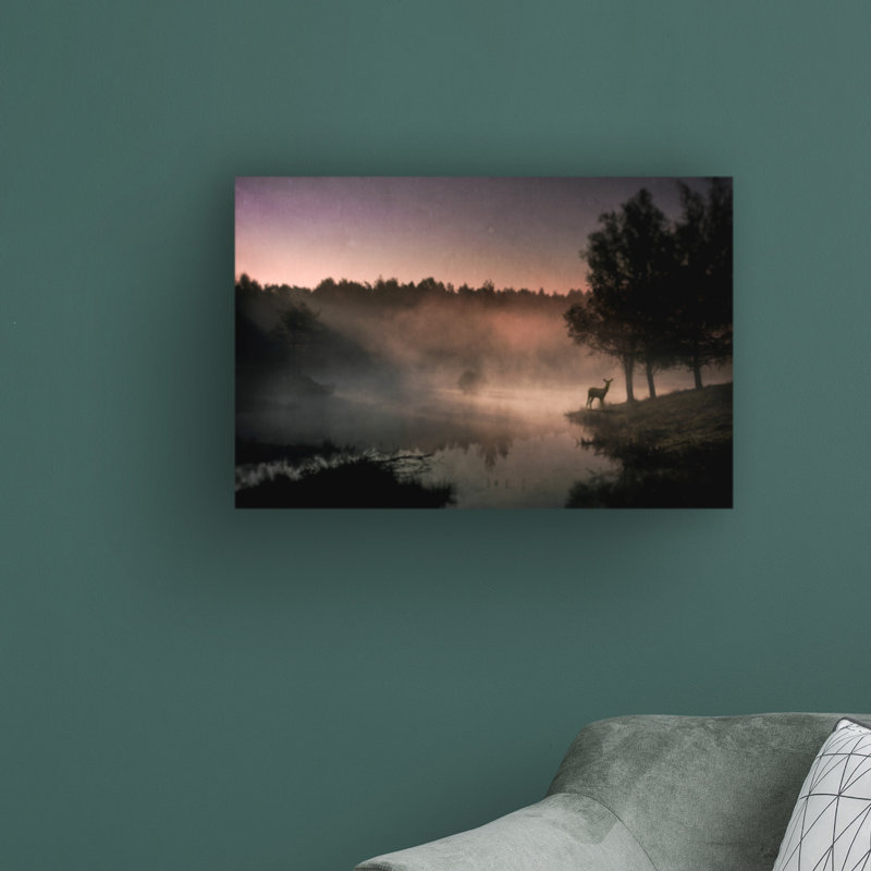 «Steamy Water» par Wim Schuurmans - reproduction de photo sur toile tendue, H 12 po x l 19 po x P 2 po
