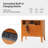Burdine Modern 25.75'' W 3-Drawer Elegant Marble Top Nightstand with Built-In Power Outlet Set of 2-2106319706